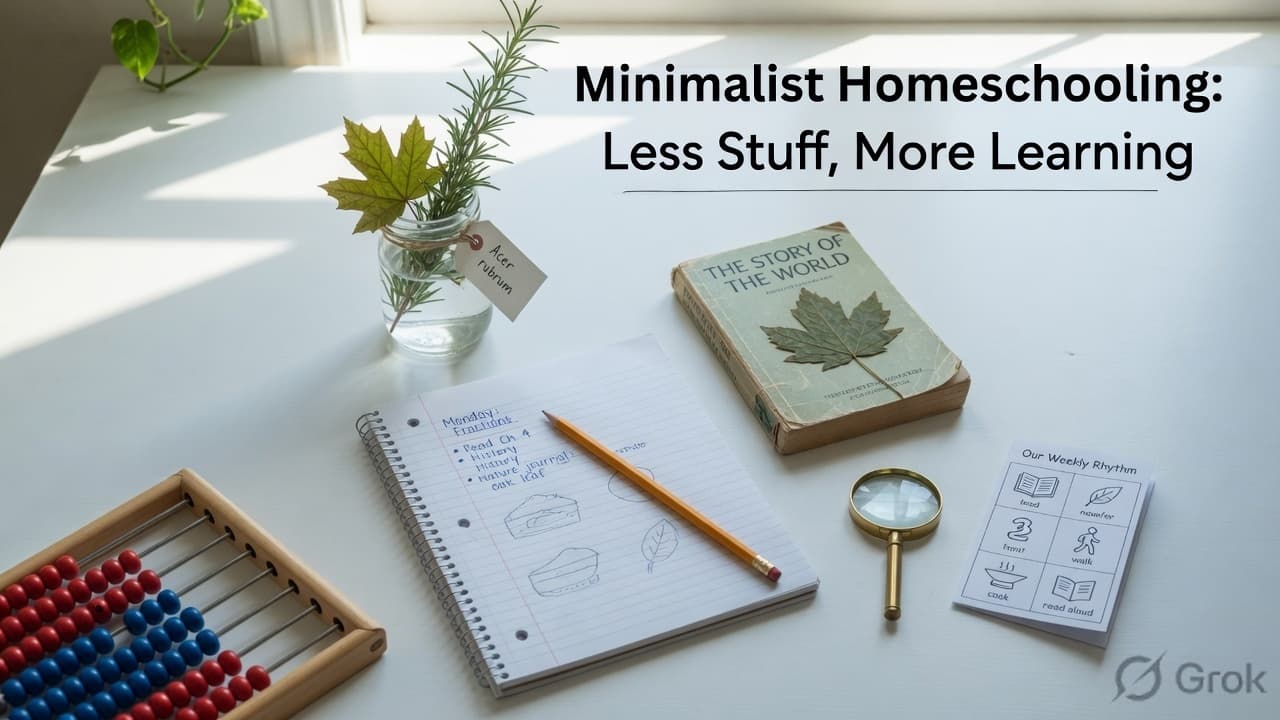 Minimalist Homeschooling: Less Stuff, More Learning